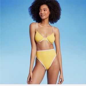 Shade & Shore Yellow Bikini Set